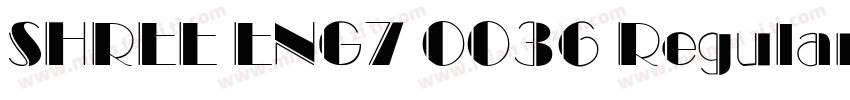 SHREE ENG7 0036 Regular字体转换